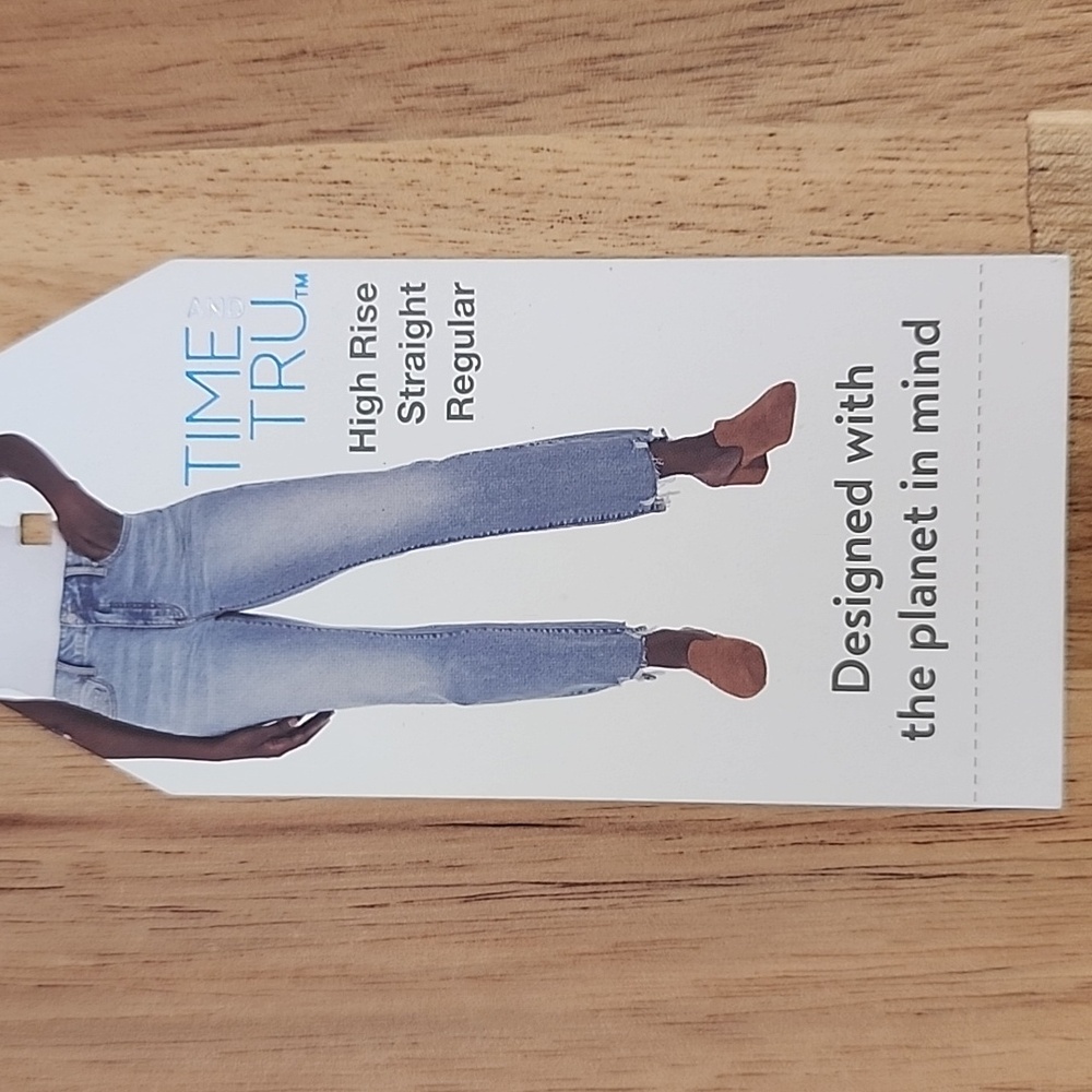 Womens Time And Tru High Rise Straight Regular Jeans - Size 10 - Picture 10 of 11